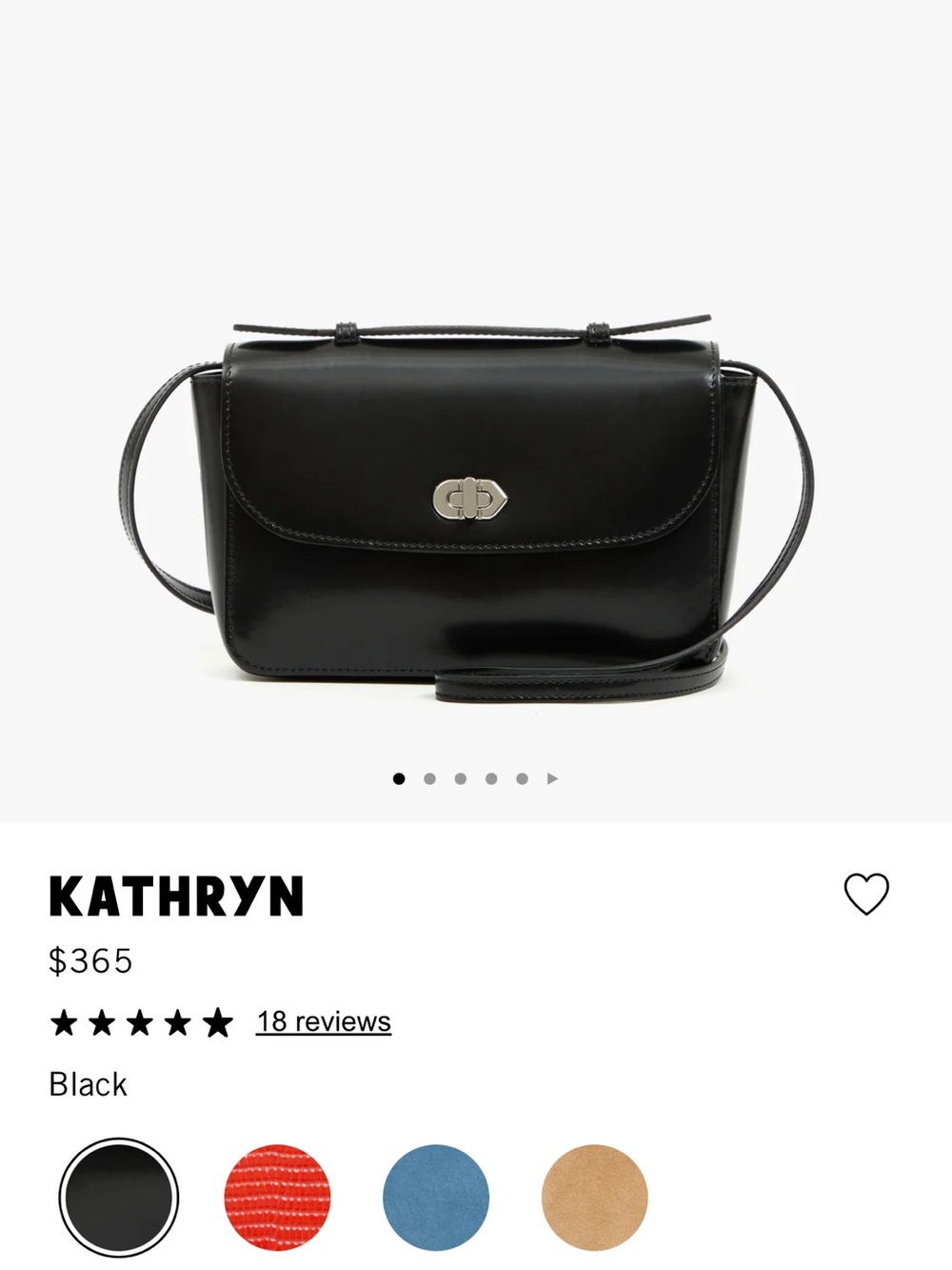 Clare V Kathryn bag in black leather